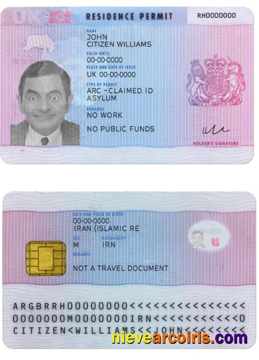 United Kingdom residence permit version 2
